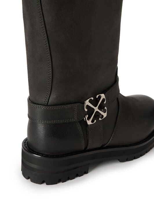 Off Track High Boots OFF WHITE Off Track High Boots Black OWIE04MF25LEA002