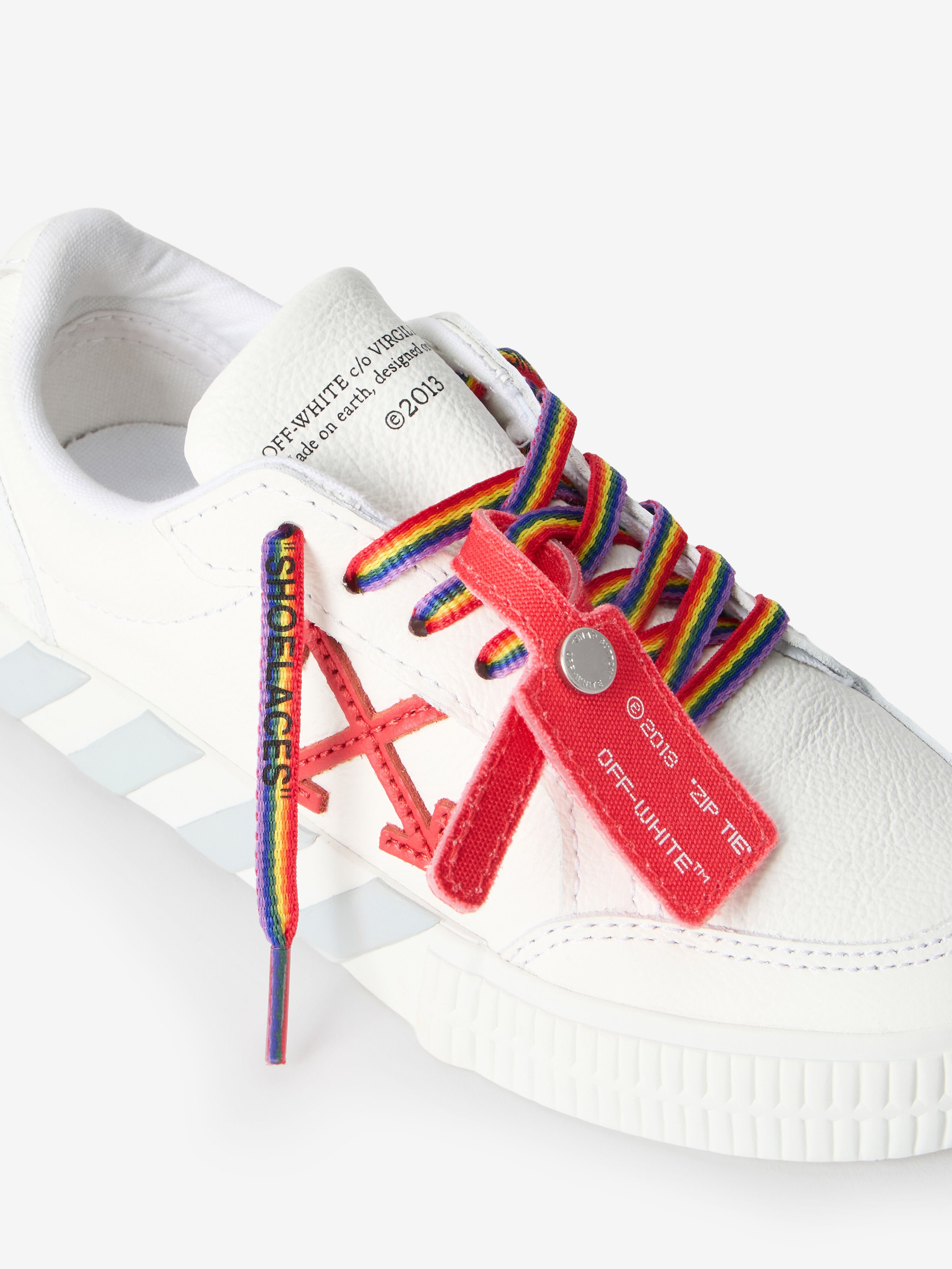 OFF WHITE Vulcanized Low Sneakers WHITE - LIGHT GREY OBIA003S26LEA001