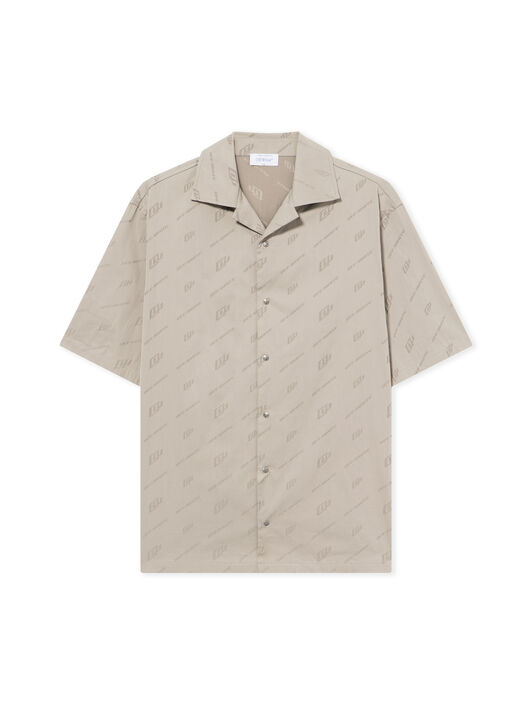 OFF WHITE OWR Jacquard Bowling Shirt STONE 44XGG01FS26F008