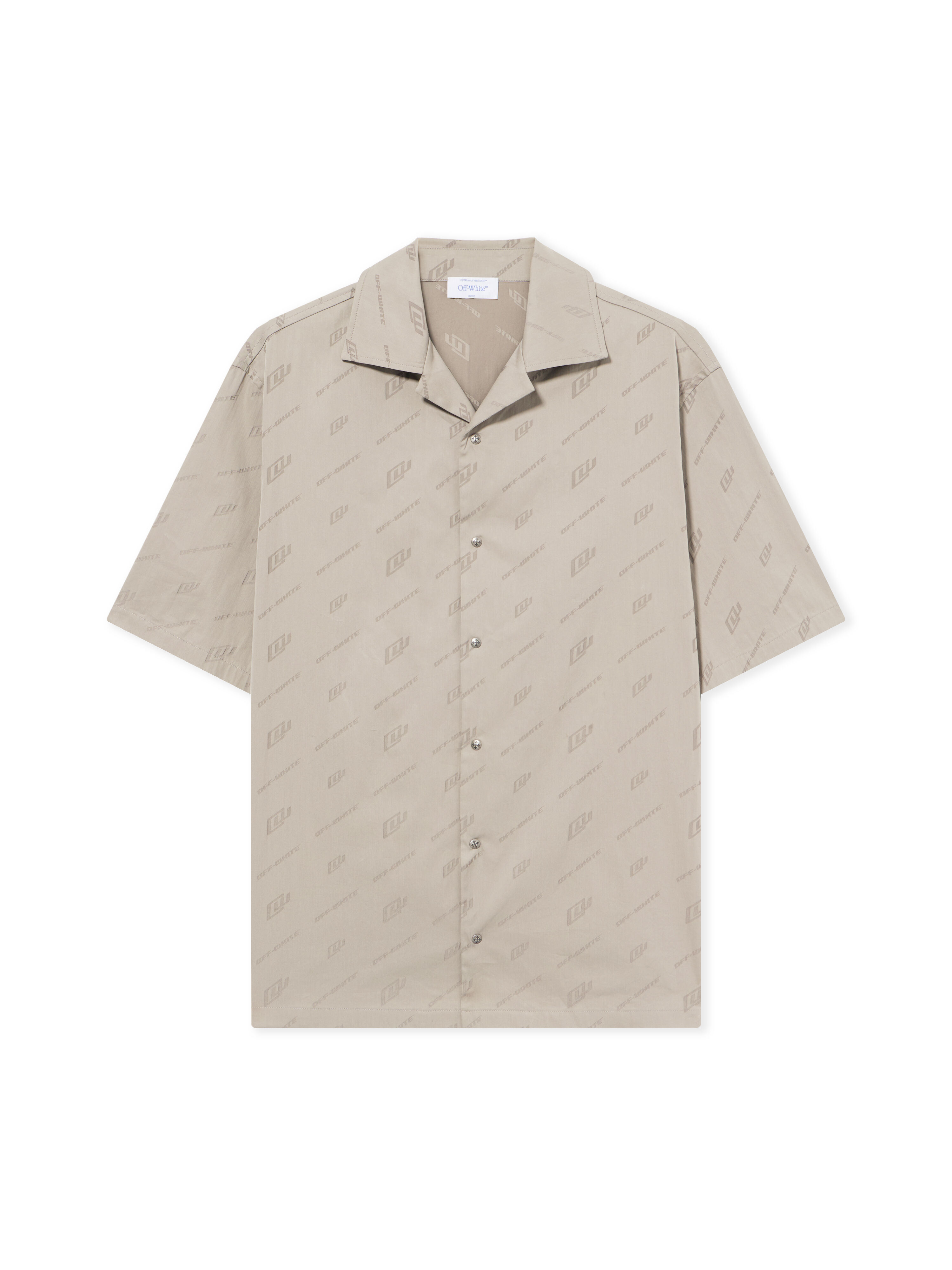 OFF WHITE OWR Jacquard Bowling Shirt STONE 44XGG01FS26F008