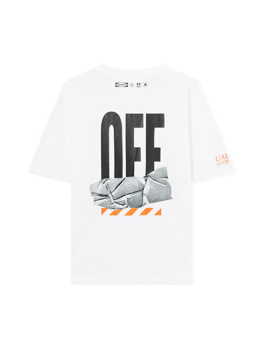 LAB L/AB Off Active Duct Tape T-Shirt WHITE 44LABF26T082
