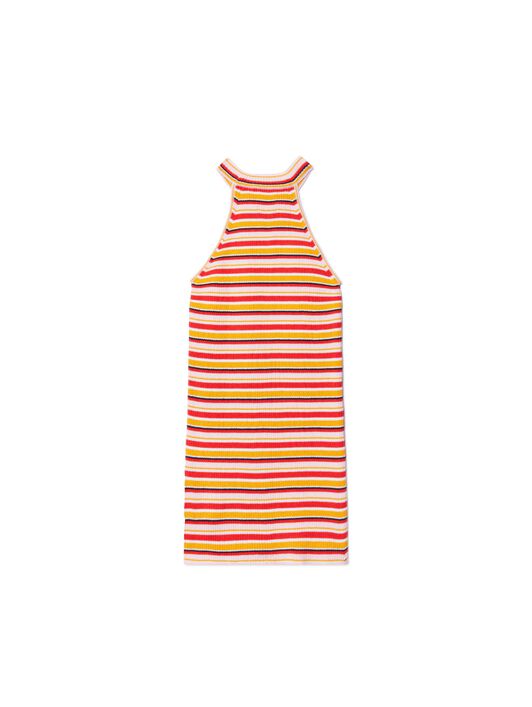 OFF WHITE Stamp Ribbed Knit Dress ORANGE OGHI005S25KNI001