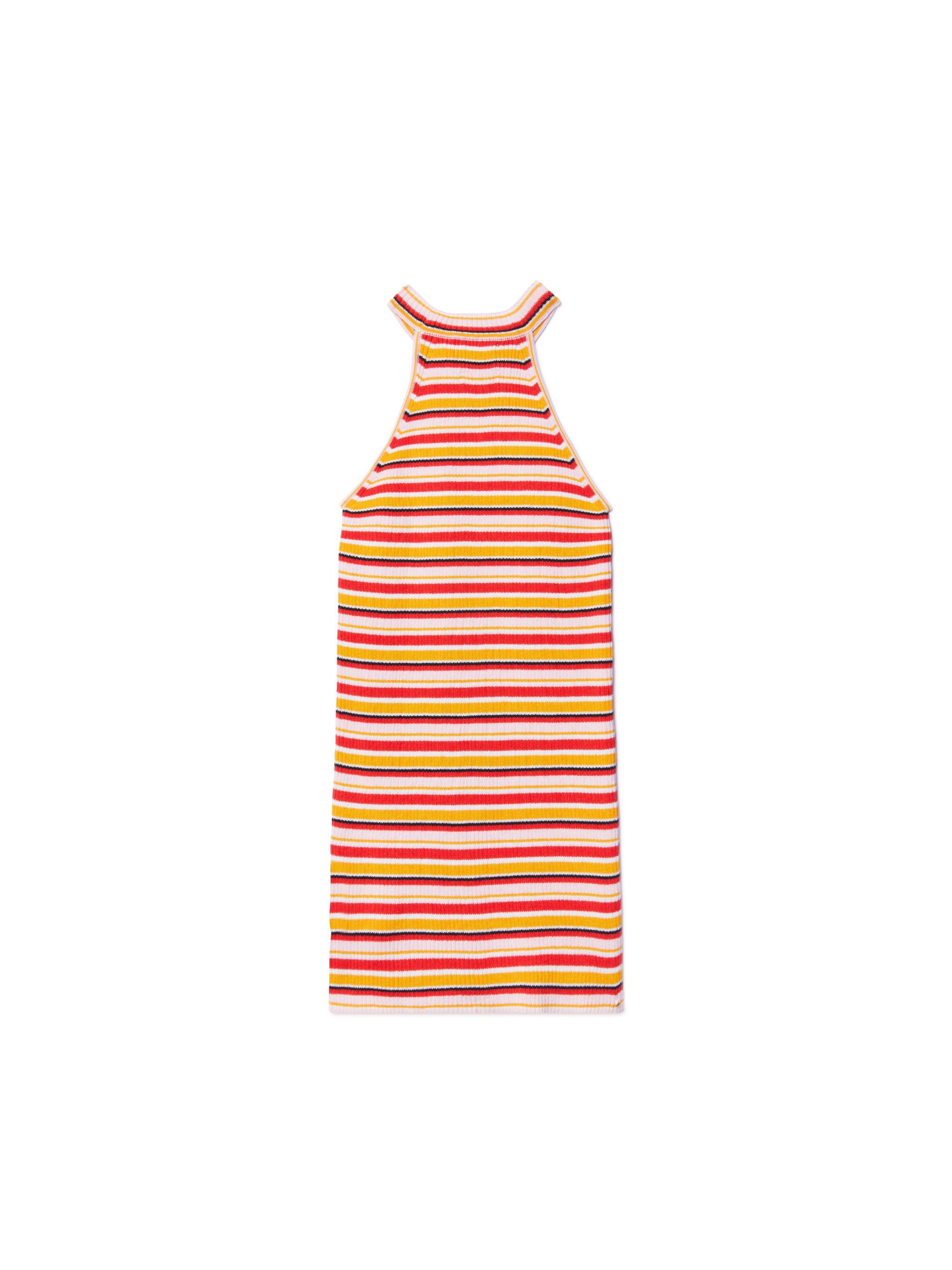 OFF WHITE Stamp Ribbed Knit Dress ORANGE OGHI005S25KNI001