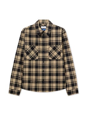 OFF WHITE Check Flann Shirt BEIGE BLACK NO COLOR OMGE030C99FAB001