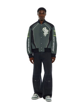 OFF WHITE Racing Staff Varsity Jacket CILANTRO 44MJA13ZF26L001