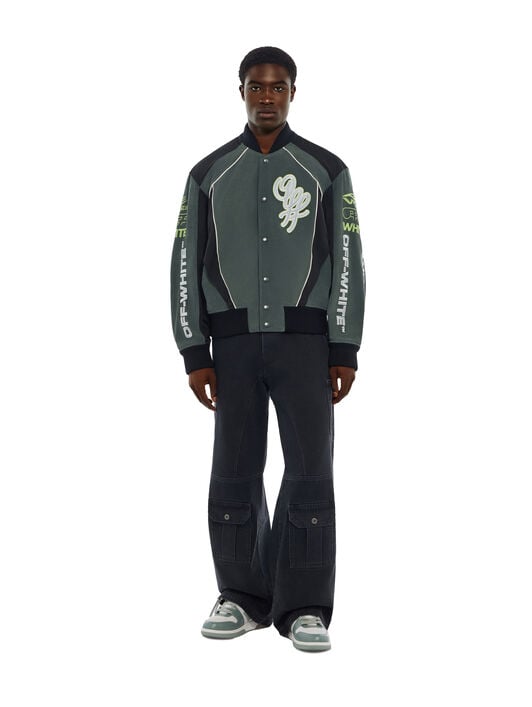 Racing Staff Varsity Jacket OFF WHITE Racing Staff Varsity Jacket CILANTRO 44MJA13ZF26L001