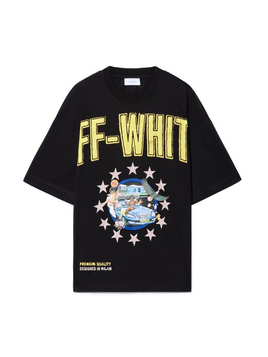 OFF WHITE Fresco Star Over S/S Tee Black - Light Y BLACK OMAA161S25JER001