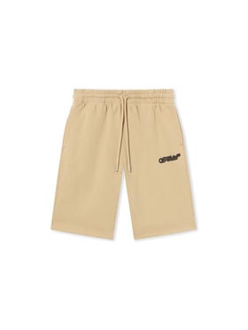OFF WHITE Spray Arrow Skate Sweatshorts CREME BRULÉE - BLACK OMCI013S25FLE003