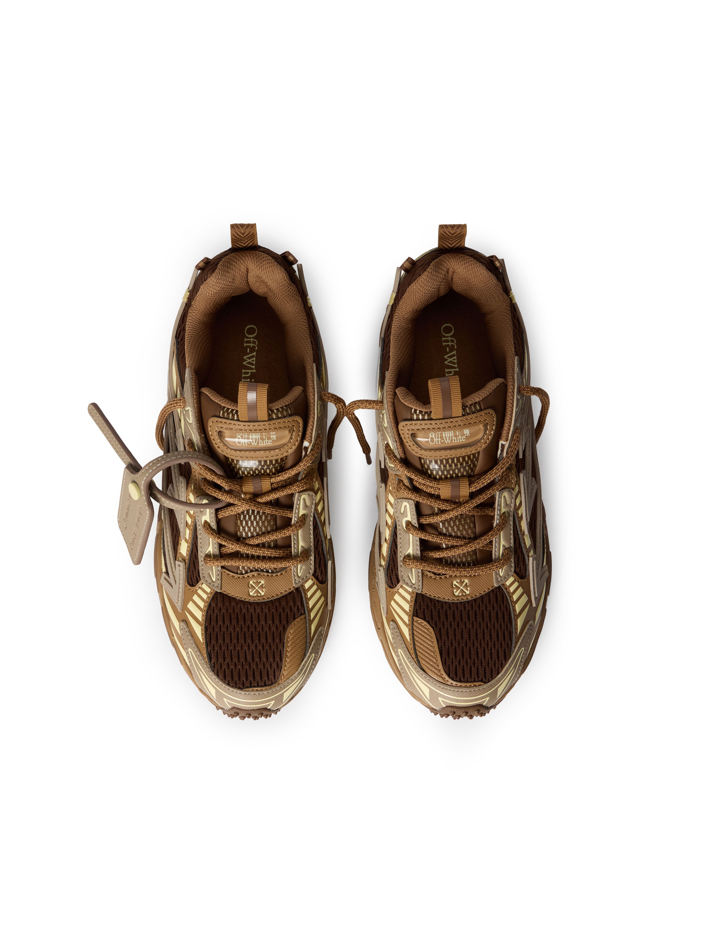 OFF WHITE Be Right Back Sneakers DARK BROWN - CREAM OWIA289F25FAB001