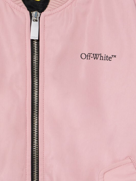 Bookish Diagonal Bomber Jacket OFF WHITE Bookish Diagonal Bomber Jacket ROSE PINK - BLACK OGEH004F25FAB001