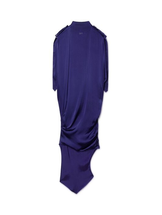 OFF WHITE Blue Satin Key Dress BLUE OWDB53JS25FAB001