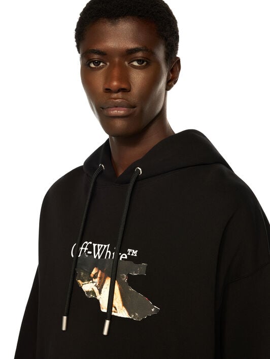 Paint Arrow Skate Hoodie OFF WHITE Paint Arrow Skate Hoodie BLACK - WHITE OMBB085F25FLE010