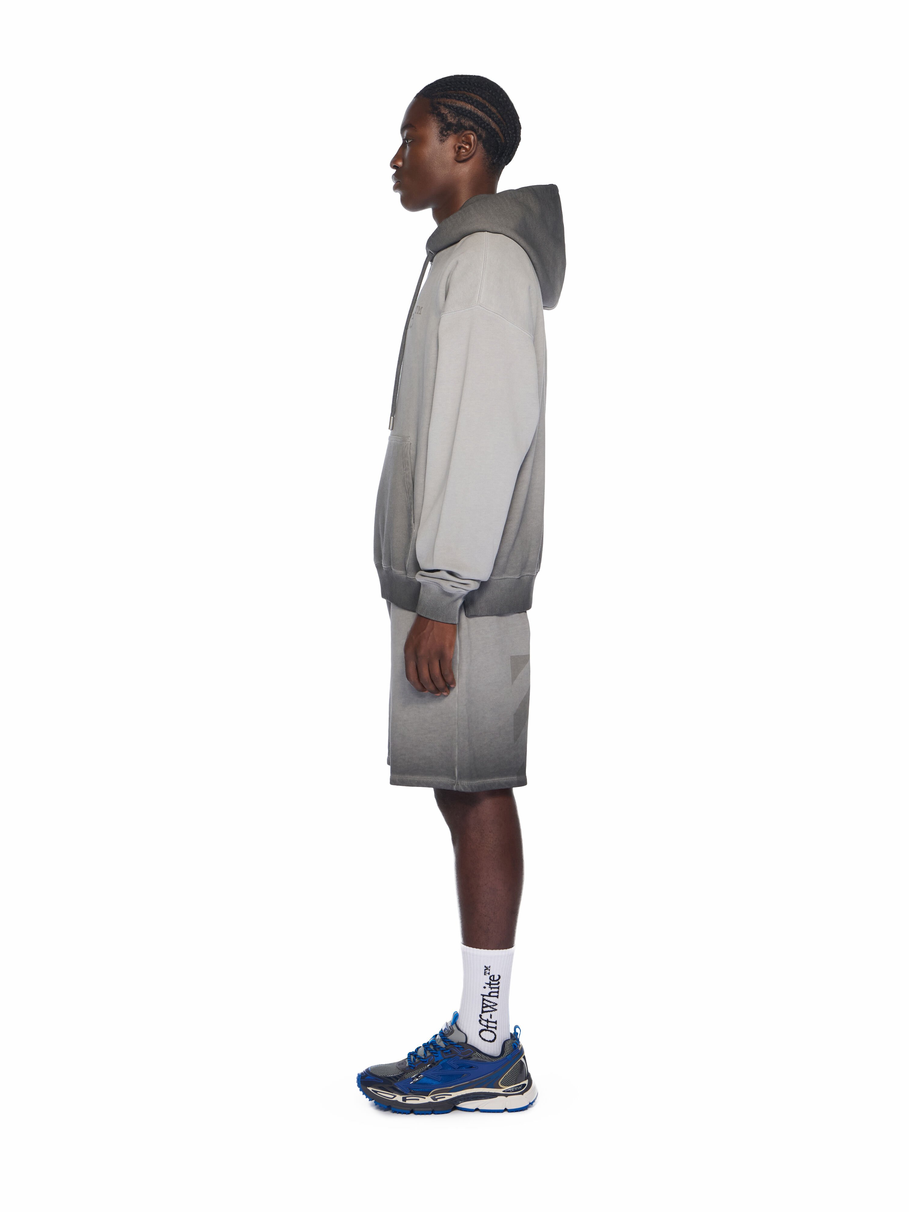 OFF WHITE Laundry Diagonal Skate Sweatshorts DEGRADÉ BLACK - DEGRADÉ BLACK OMCI013F25FLE00B