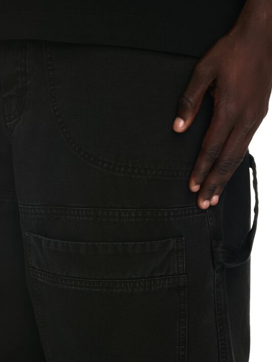 OFF WHITE Black Canvas Carpenter Pants BLACK OMCE044C99FAB001