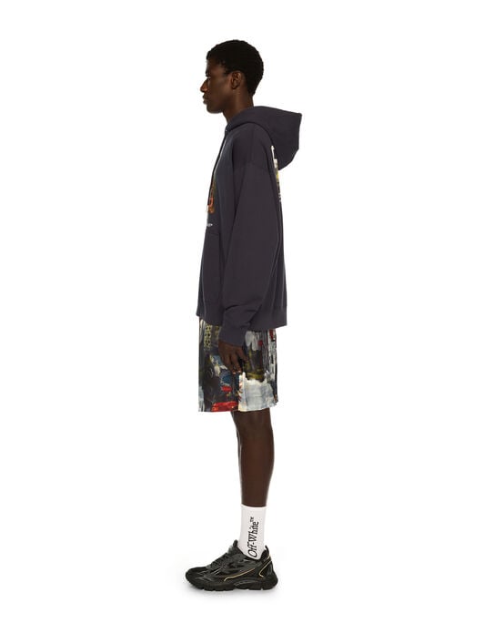 Train Off Skate Hoodie OFF WHITE Train Off Skate Hoodie DARK SAPPHIRE - WHITE OMBB085F25FLE007