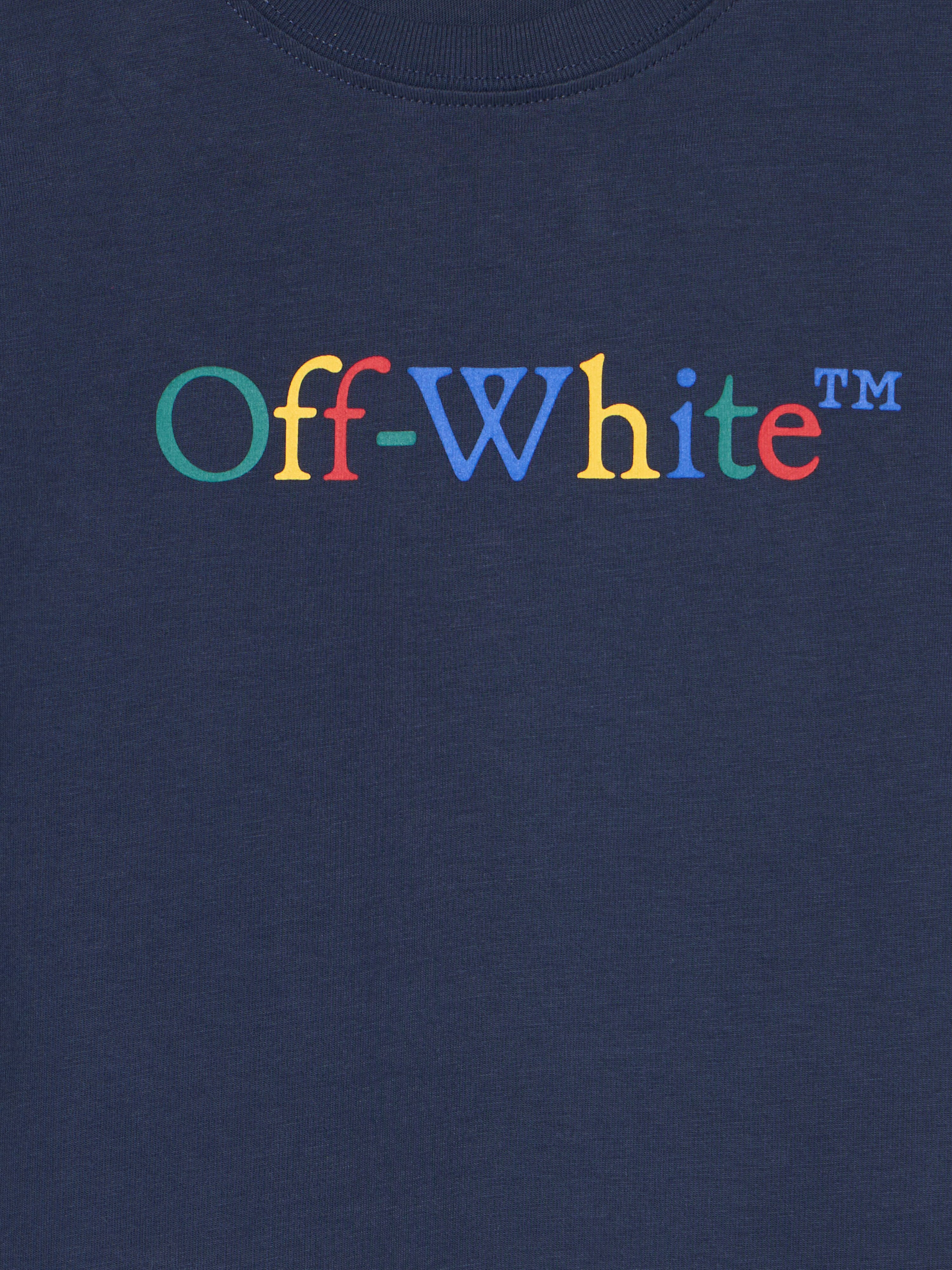OFF WHITE Arrow Ruler Long-Sleeve T-Shirt NAVY BLUE - MULTICOLOR OBAB001F25JER001