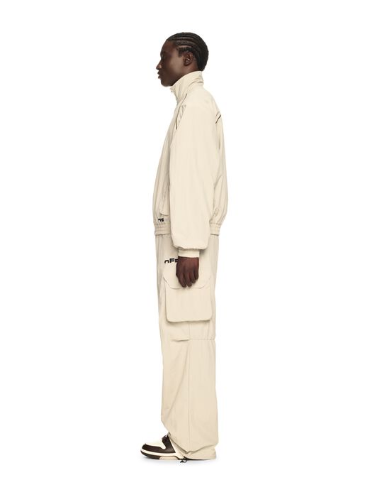 OFF WHITE Gray Off Split Track Jacket NEUTRALS OMBD05AS25FAB001