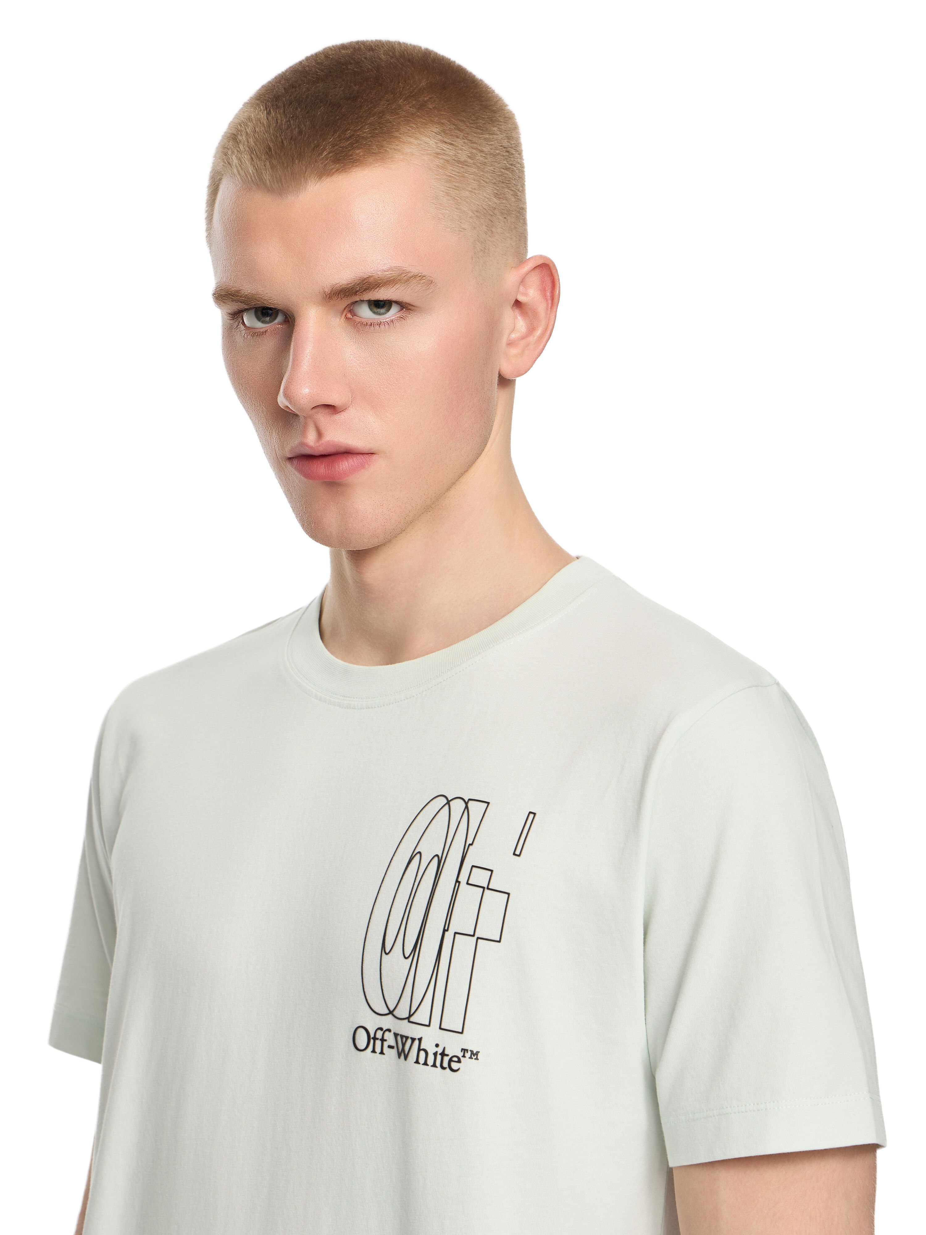 OFF WHITE Outl Dbl Arr S/S Slim Tee BLUEWASH 44MAA027S26J003