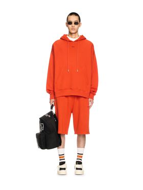 OFF WHITE Felpa Arancione Con Cappuccio E Motivo Vibe Arrow ARANCIONE OMBB085S25FLE00L