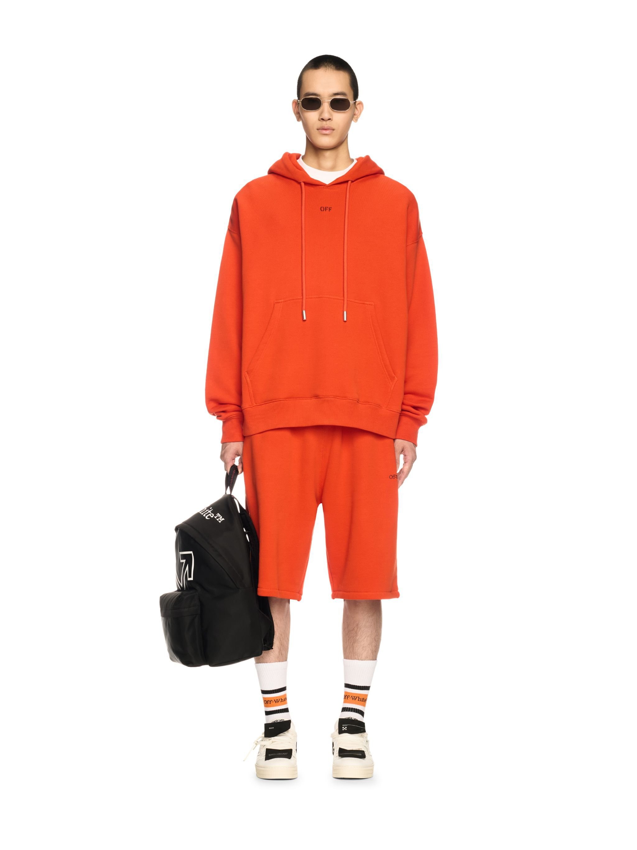OFF WHITE Orange Vibe Arrow Hoodie ORANGE OMBB085S25FLE00L