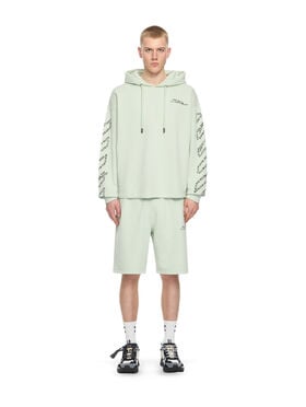 OFF WHITE Type Arrow Diag Loose Hoodie FADE OUT MINT 44MBB12MS26F006