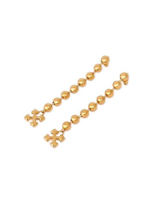 Arrow Ballchain Earrings OFF WHITE Arrow Ballchain Earrings GOLD - NO COLOR OWOD2A0F25MET001