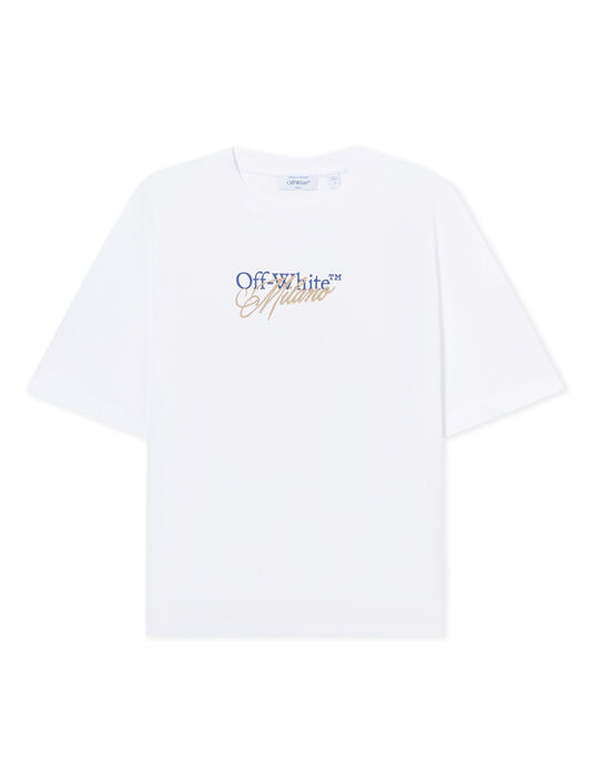 OFF WHITE Milano City Garments Skate  T-Shirt WHITE 44MAA120S26J01G