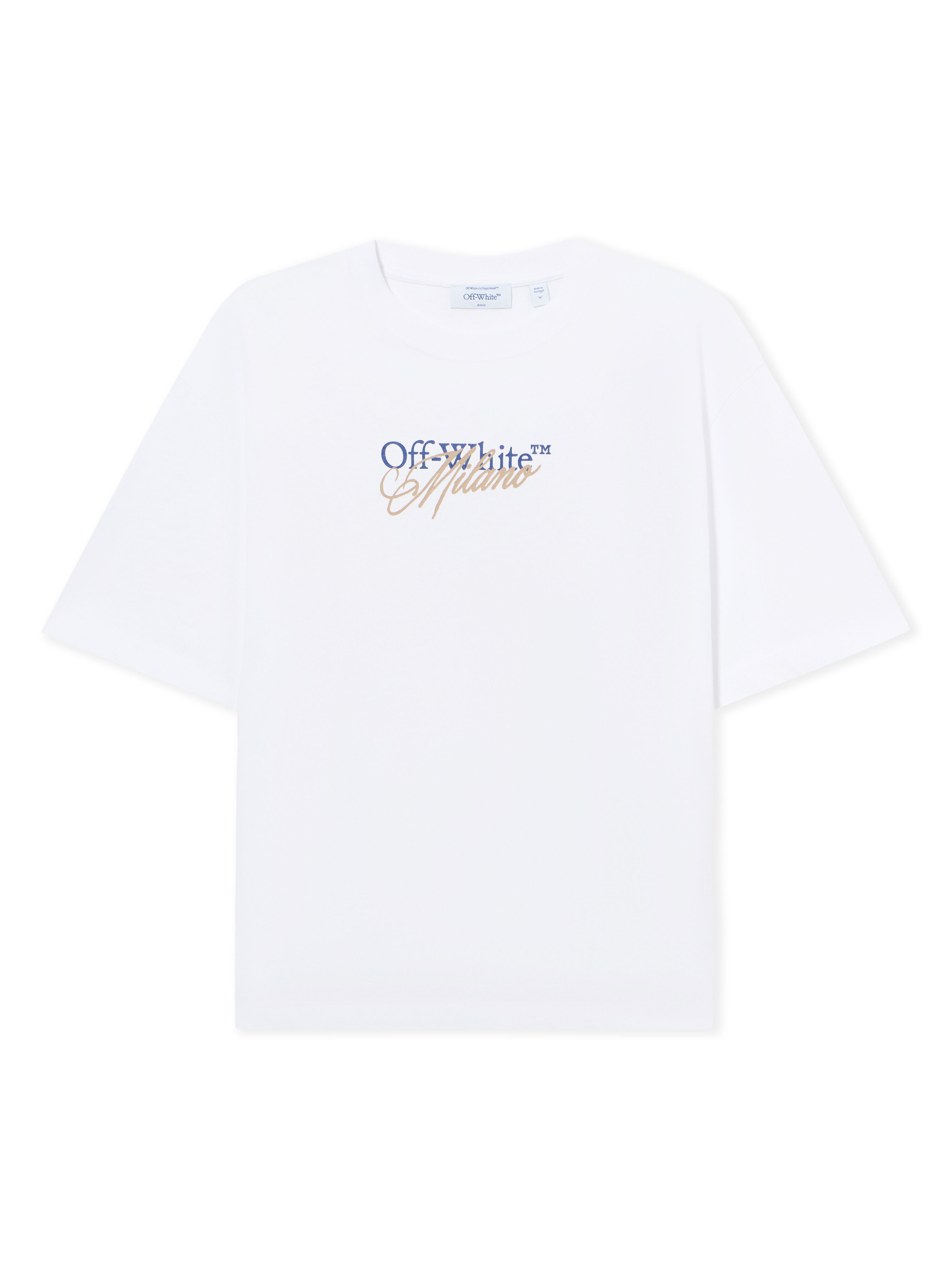 OFF WHITE Milano City Garments Skate  T-Shirt WHITE 44MAA120S26J01G