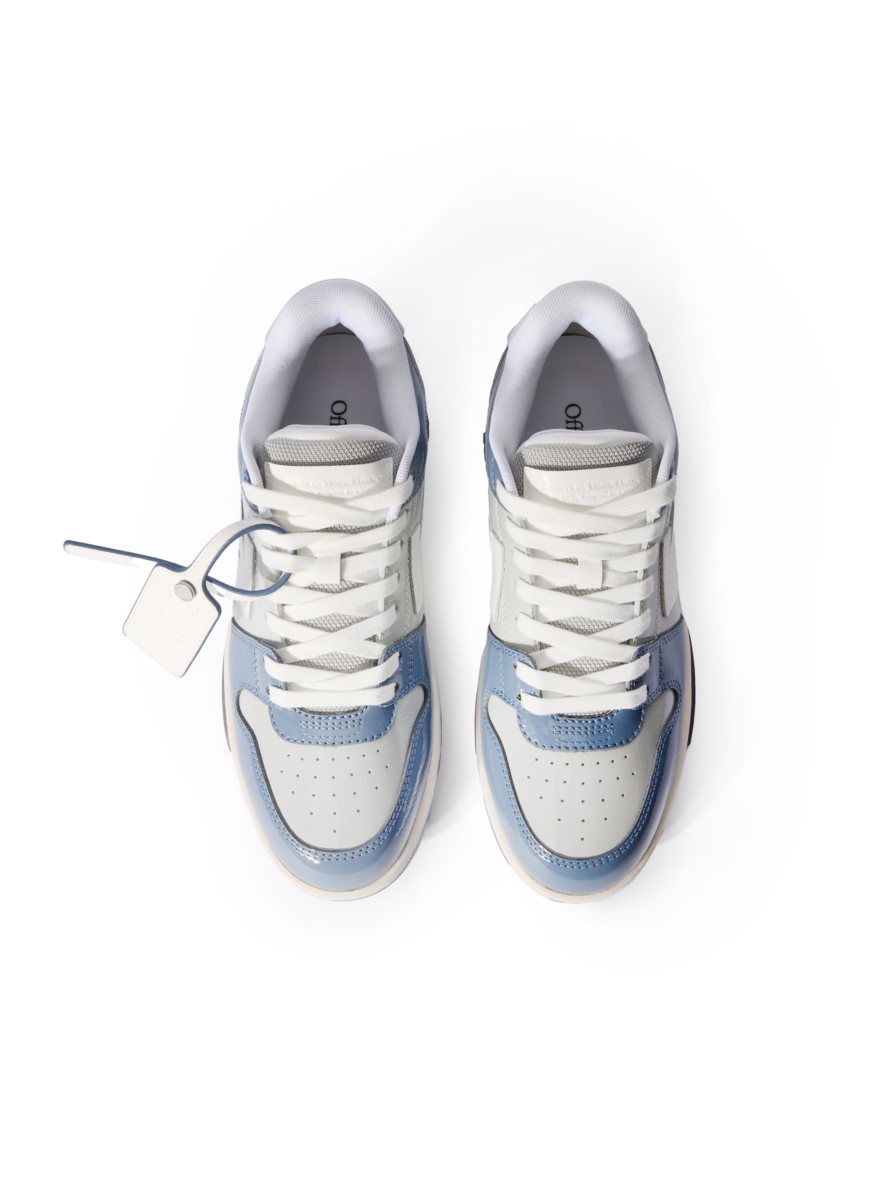 OFF WHITE Out Of Office Patent Leather GREY - WHITE OWIA259F25LEA00A