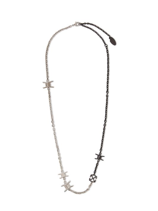 OFF WHITE Draht Kette SILBER OMOB15OS25MET001