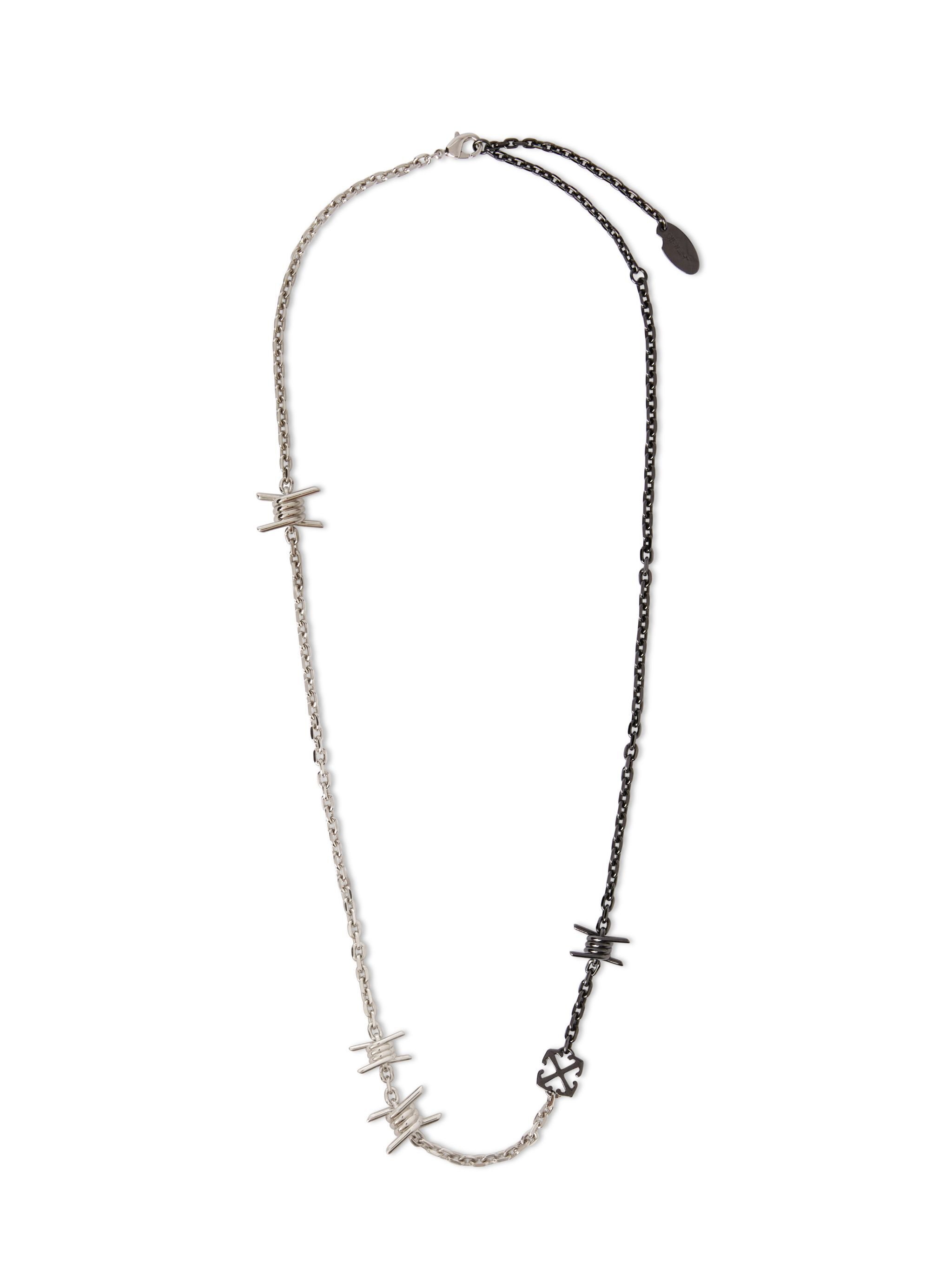 OFF WHITE Draht Kette SILBER OMOB15OS25MET001