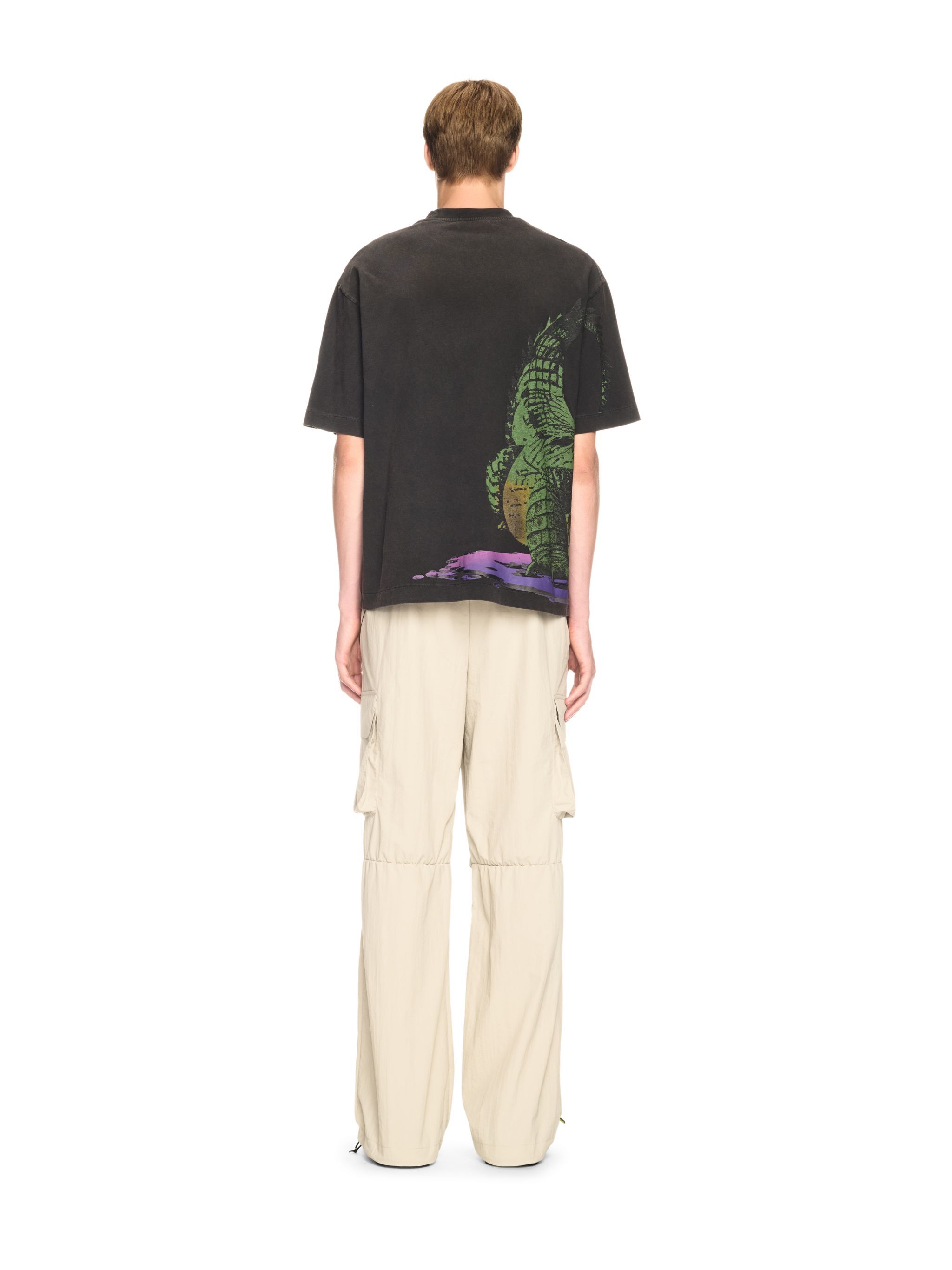 OFF WHITE Black Crocodile T-Shirt BLACK OMAA120S25JER006