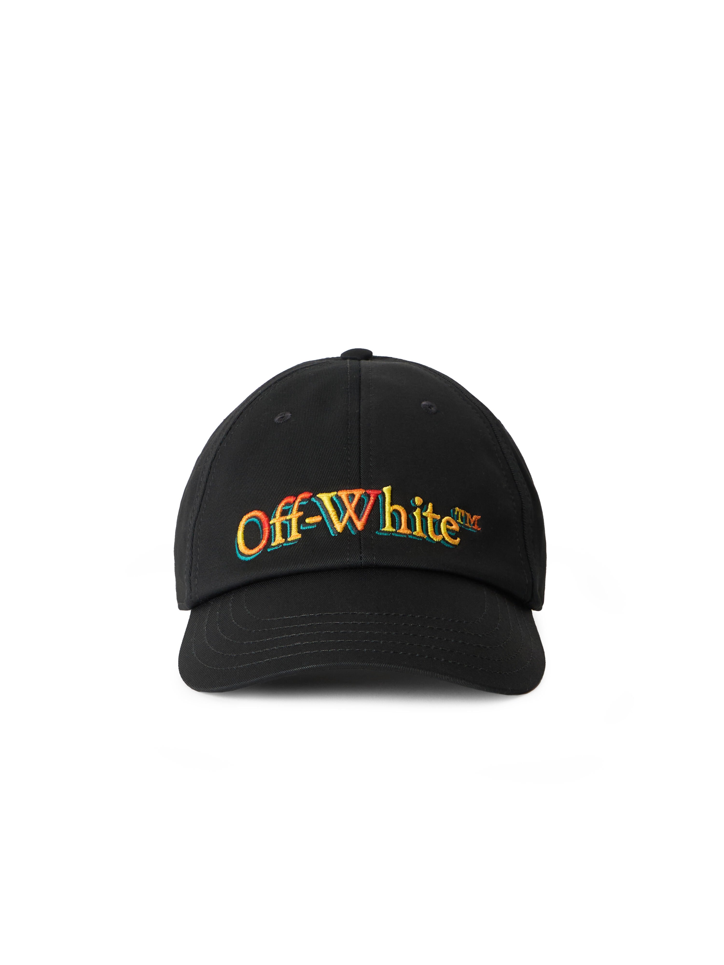 OFF WHITE Bookish Degrade Baseball Cap BLACK - YELLOW OMLA049S25FAB003