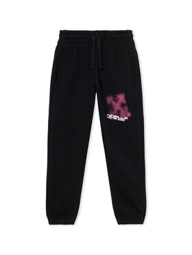 OFF WHITE Arrow Spray Sweatpants BLACK - FUCHSIA OGCH001F25FLE001