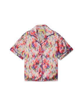 OFF WHITE Wasserfarben Bookish Shirt ROSA OGGG002S25FAB002