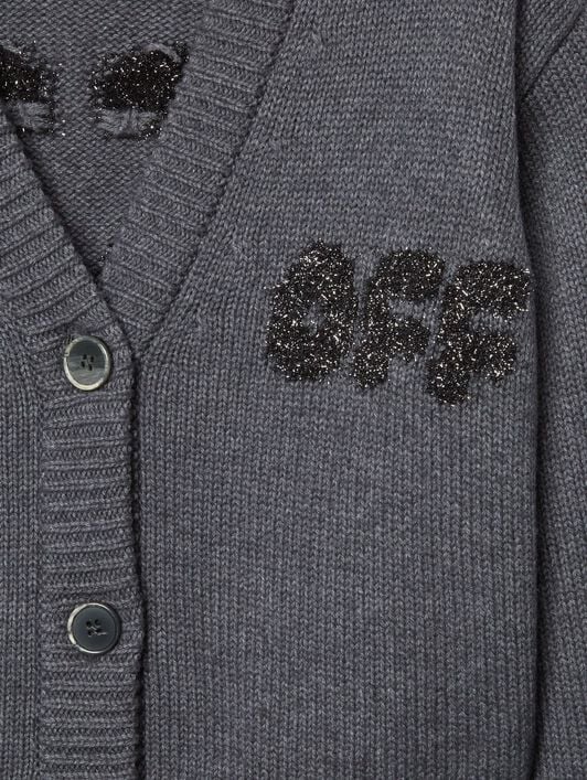 Arrow Chunky Knit Cardigan OFF WHITE Arrow Chunky Knit Cardigan GREY OGHB002F24KNI001