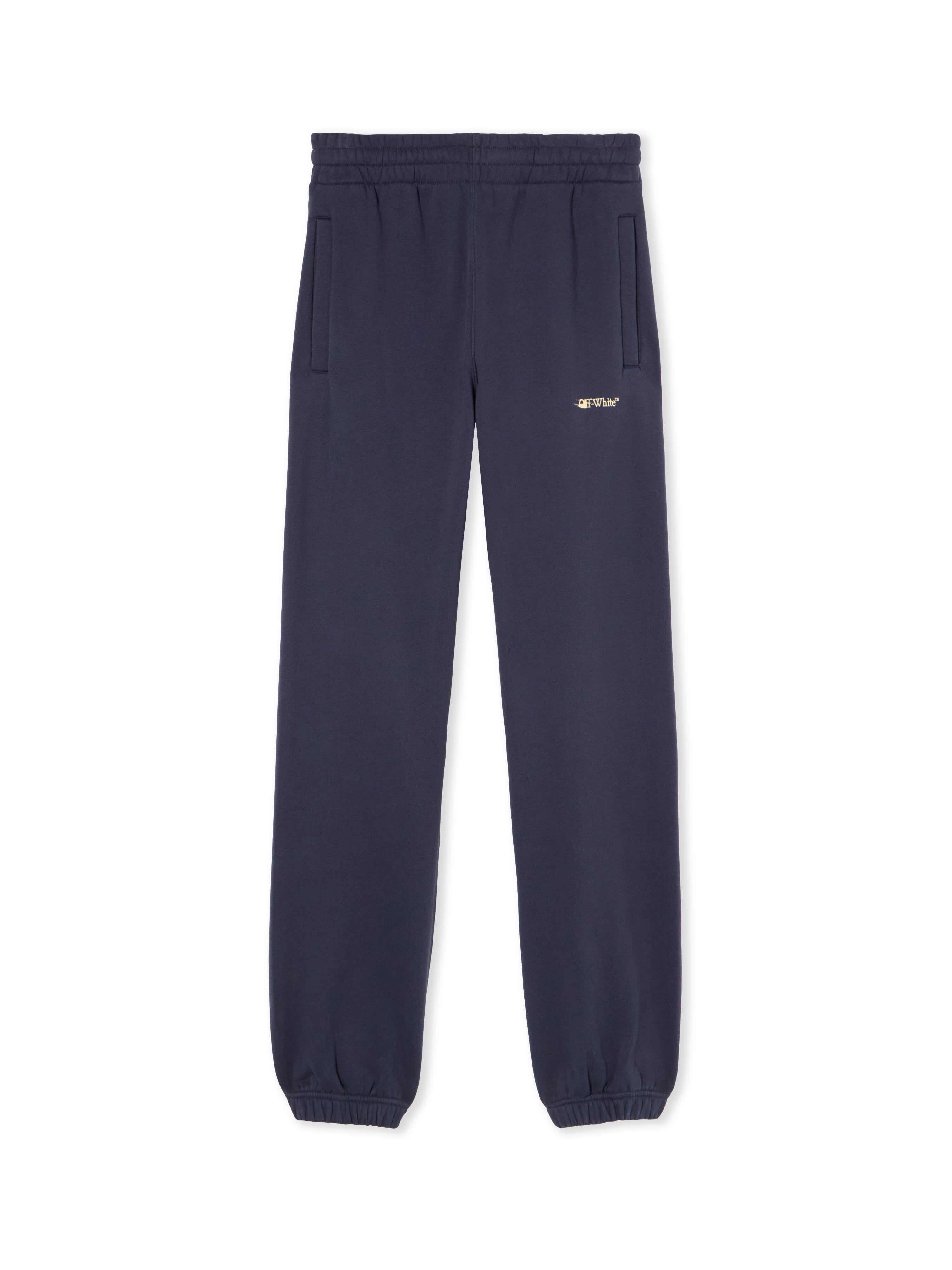 OFF WHITE Ink Arrow Cuff Sweatpants DARK SAPPHIRE-DOUBLE CREAM OWCH006F25FLE001