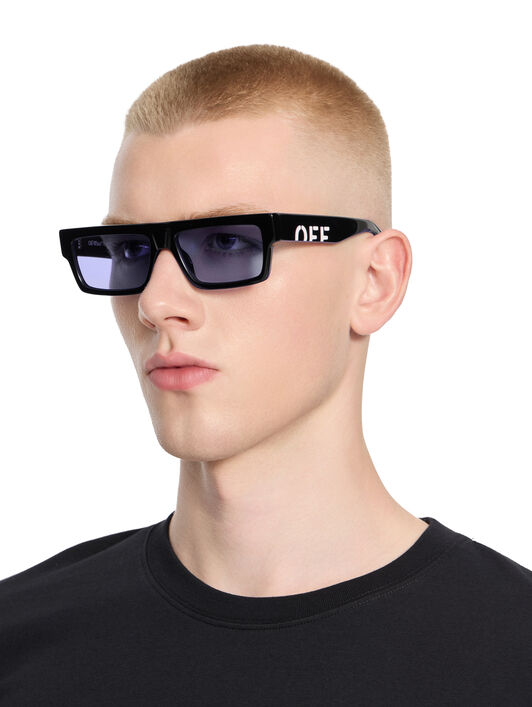 OFF WHITE Montgomery Light Purple Lens Sunglasses Shiny Black OW1035103756