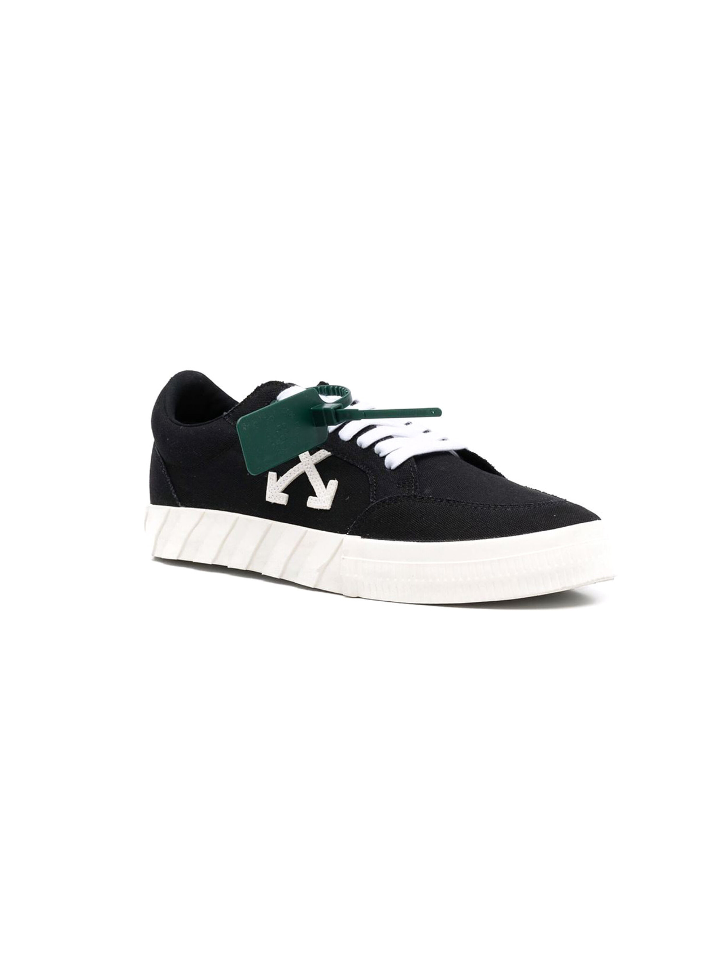 Low Vulcanized Canvas Sneakers in BLACK WHITE for Men | Off-White™