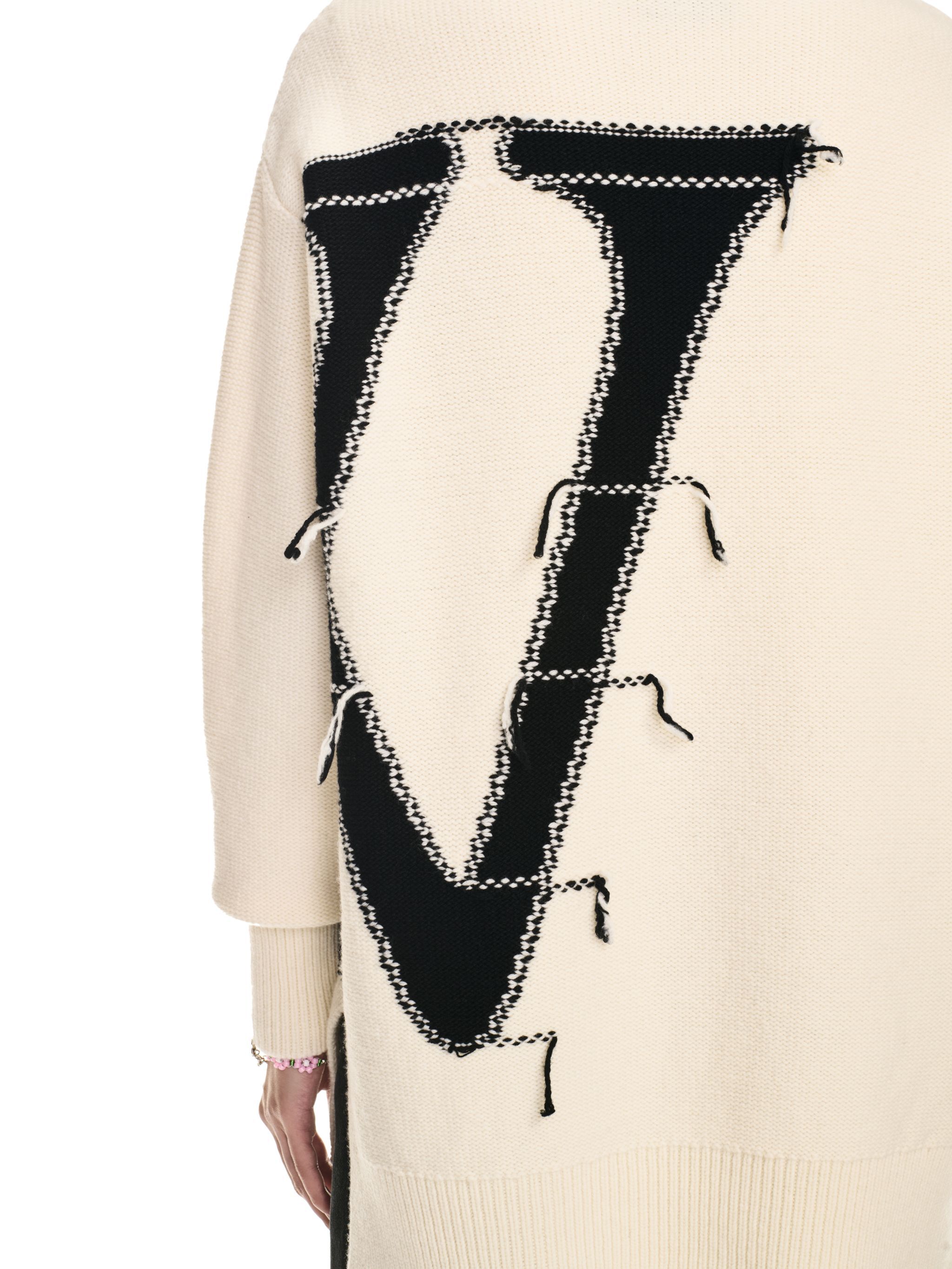 OFF WHITE Weisser Pullover Mit Rundhalsausschnitt Und Logo WEISS OWHE102C99KNI001