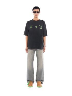 OFF WHITE Bacco Arrow Skate Short Sleeve T-Shirt VINTAGE BLACK 44MAA120F26J019