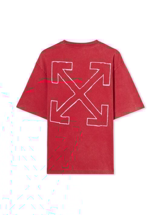 News Outl Arrow Skate Logo Tee OFF WHITE News Outl Arrow Skate Logo Tee VINTAGE CHILI PEPPER - WHITE OMAA120F25JER009