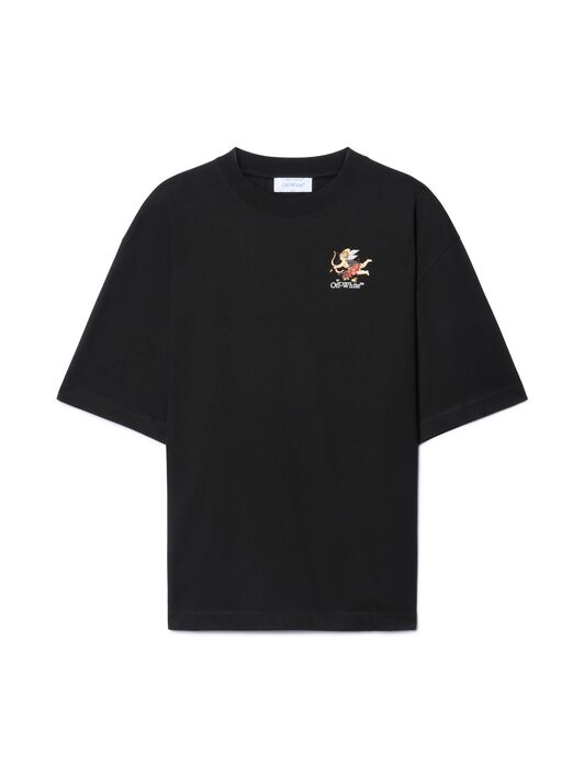 OFF WHITE Black Bookish Fresco T-Shirt BLACK OWAA134S25JER001