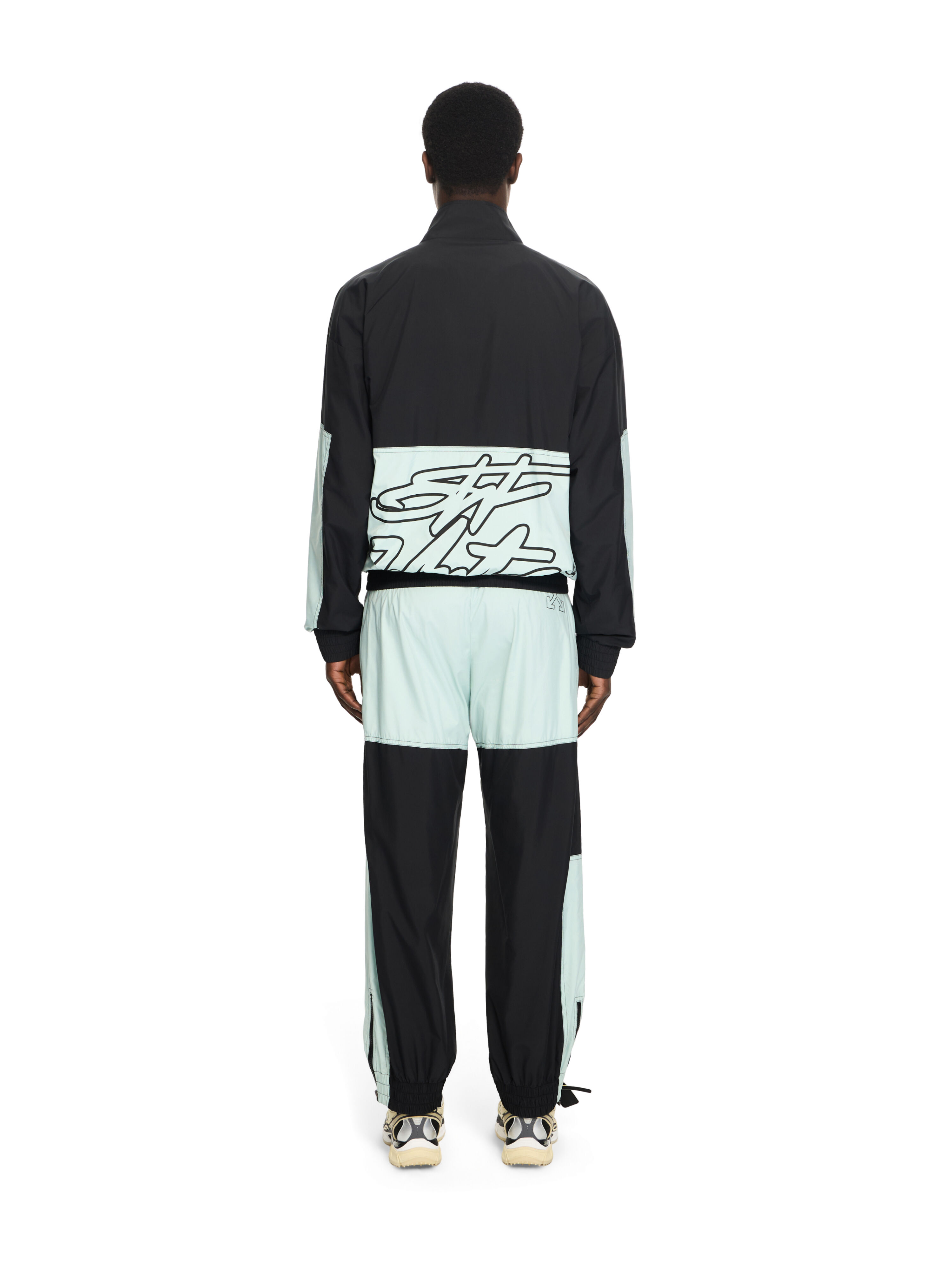 OFF WHITE Marker Nylon Relaxed Tracktop BLACK 44MBD05LS26F001