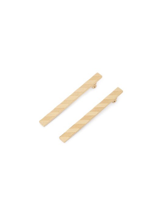 OFF WHITE Diag Earrings GOLD OWOD29ZC99MET001