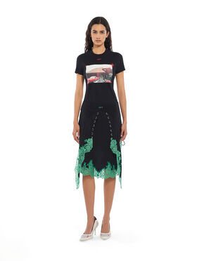 OFF WHITE Mr. Davis Architecture Slim T-Shirt Black-Black 2FA00774T