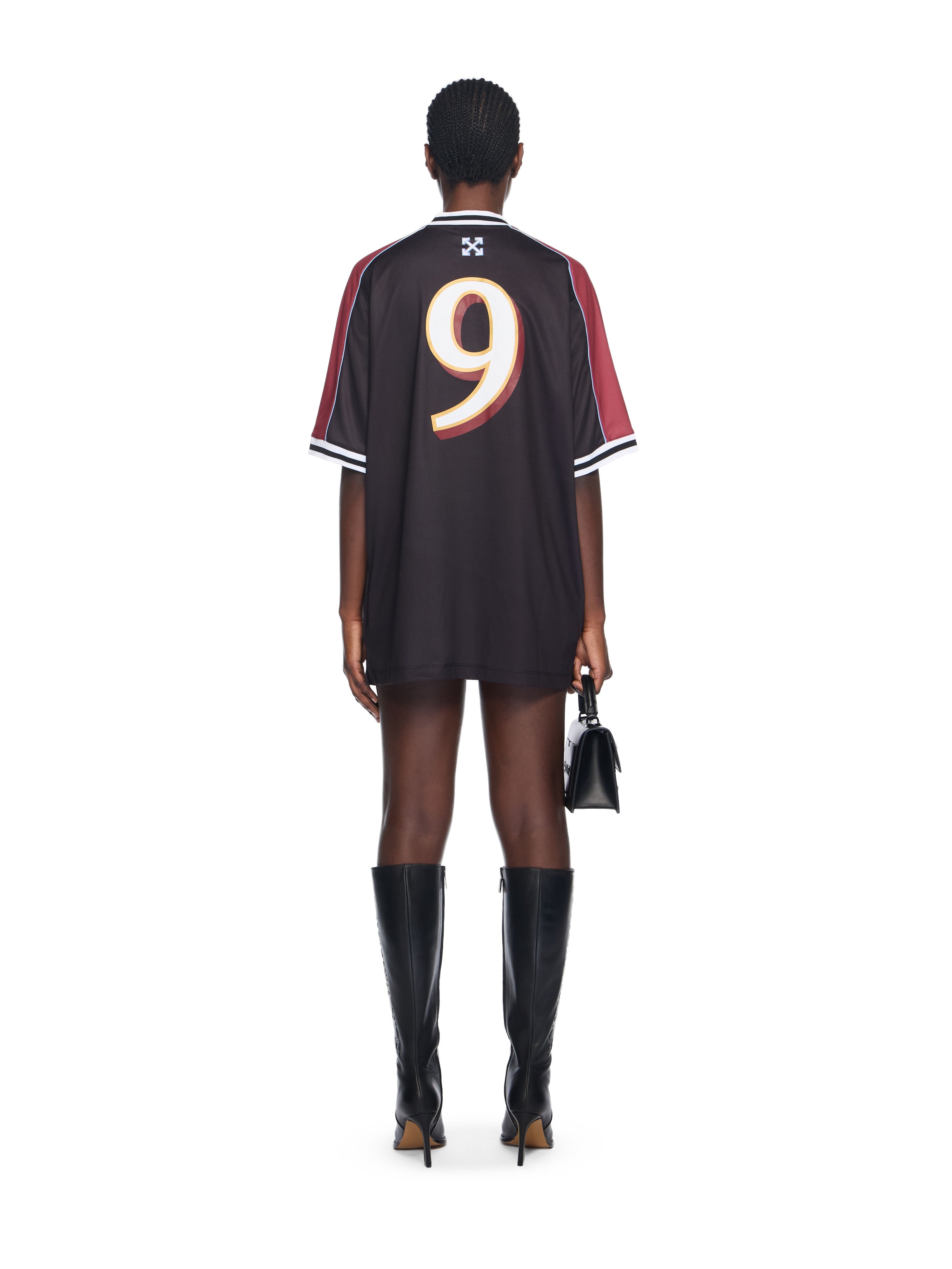 Poly Mesh Soccer Mini Dress OFF WHITE Poly Mesh Soccer Mini Dress BLACK - WHITE OWDH008F25JER001