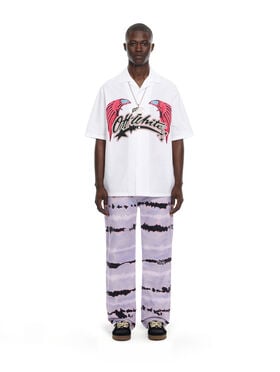 OFF WHITE Double Eagle Poplin Bowling Shirt WHITE 44MGG01FZ26F001