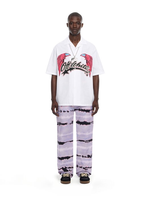 OFF WHITE Double Eagle Poplin Bowling Shirt WHITE 44MGG01FZ26F001