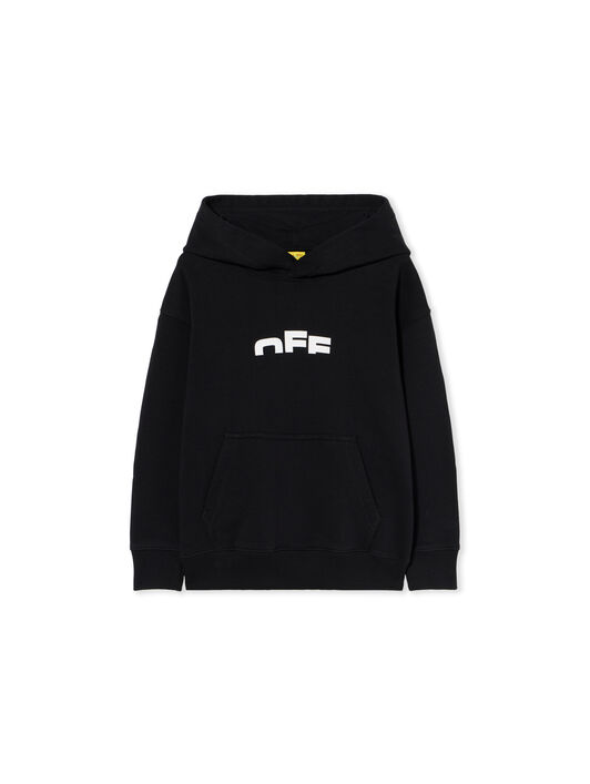 OFF WHITE Type Logo Logo Hoodie BLACK - WHITE OBBB001F25FLE001